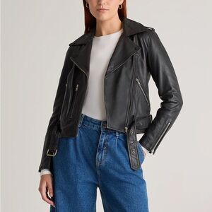 100% leather motorcycle jacket